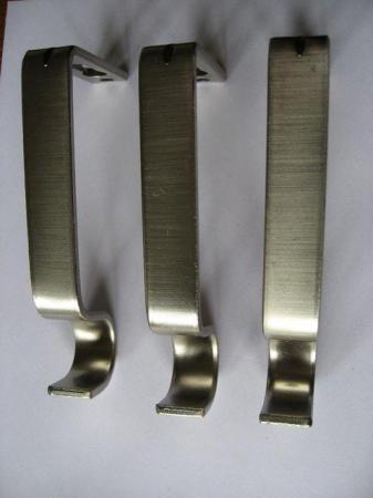 Image 2 of 3 x Satin Nickel Metal Brackets for 19mm Pole Brand New from