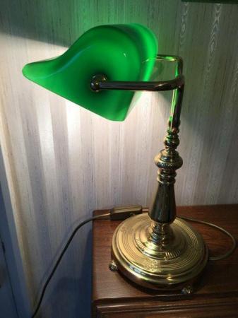 Image 2 of Green Bankers Lamp solid and heavy (non tarnish finish)