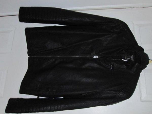 Image 1 of NEW WITH TAGS FAUX LEATHER JACKET