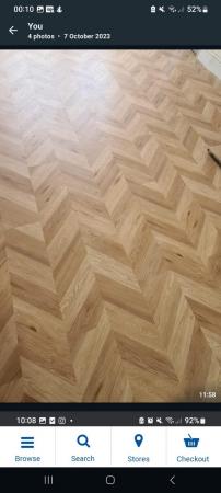 Image 1 of Lvt herringbone click flooring and underlay brand new