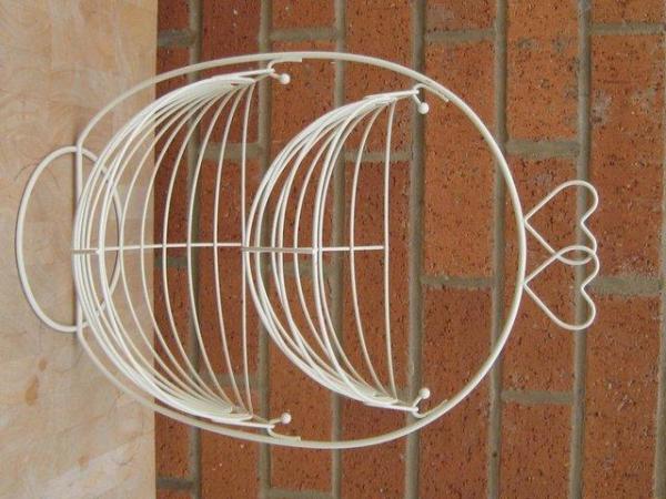 Image 1 of 2-tier wire fruit basket with moving baskets