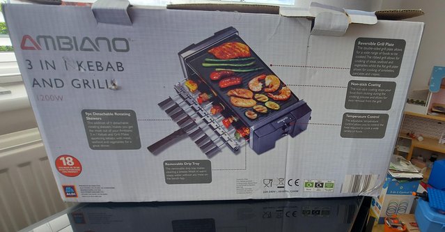 Image 2 of Ambiano 3-In-1 Kebab and Grill