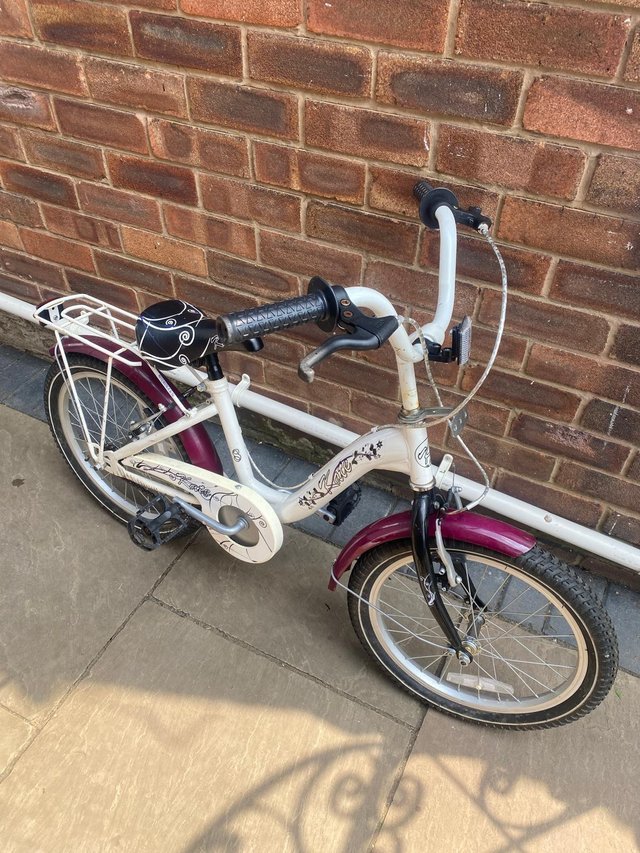 Preview of the first image of Girls bike for sale white.