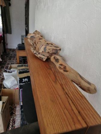 Image 6 of Carved Wooden Leopard.  95cm(37.1/2") in length.