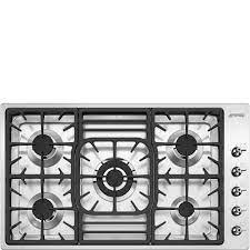 Preview of the first image of SMEG 90CM GAS CLASSICA AESTHETIC HOB-S/S-5 BURNERS-TOP SPEC.