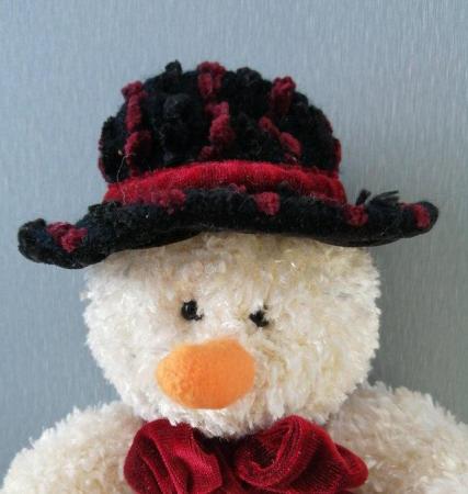 Image 3 of Freezy Snowman Soft Toy by Russ Berrie.  Length 12 Inches.