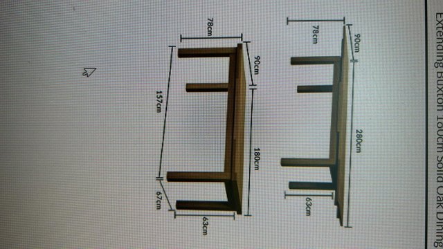 Image 3 of solid oak extendable table and 8 chairs