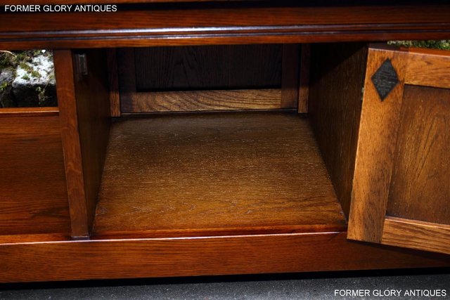Image 36 of OLD CHARM LIGHT OAK LONG WINE COFFEE TABLE CABINET TV STAND