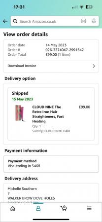 Image 2 of Cloud nine pink hair straighteners(nearly new)