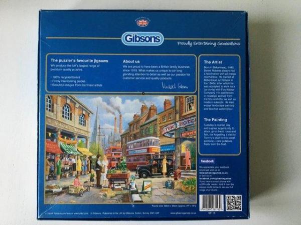 Image 3 of Gibson 1000 piece jigsaw titled The Market Place.