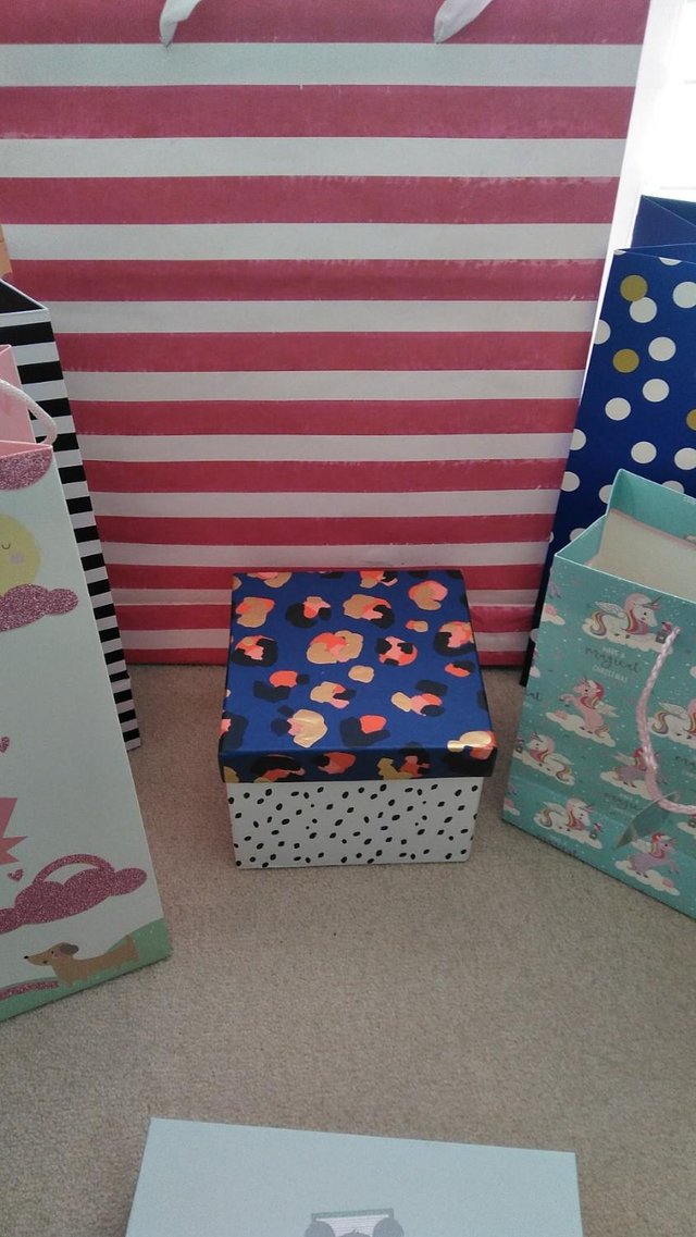 Preview of the first image of ASSORTMENT OF GIFT BAGS AND BOXES.