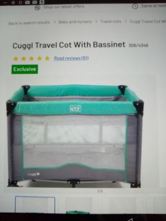 Image 1 of Travel cot with bassinet