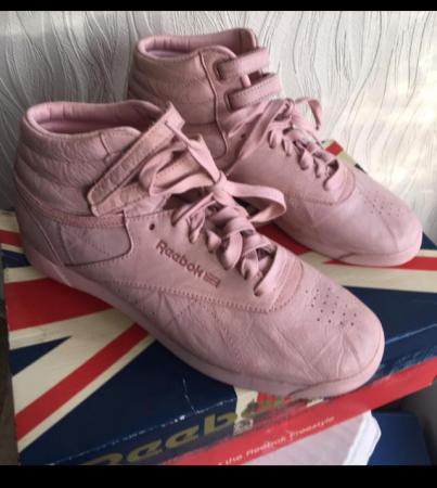 Image 6 of Trainers polish pink crinkle look Size UK 7