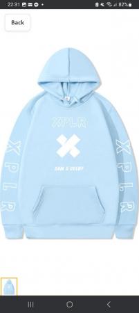 Image 1 of XLPR sam and Colby blue hoodie YouTube stars