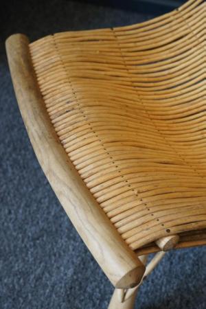 Image 12 of Mid Century 1970s Ash & Wicker Lounge Chair
