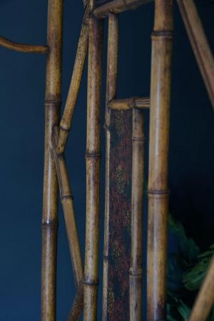 Image 8 of Antique 19th Century Decoupage Bamboo Hatstand Hallway Hooks