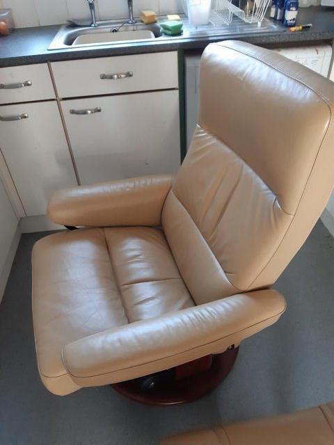 Preview of the first image of Stressless chair & footstool.