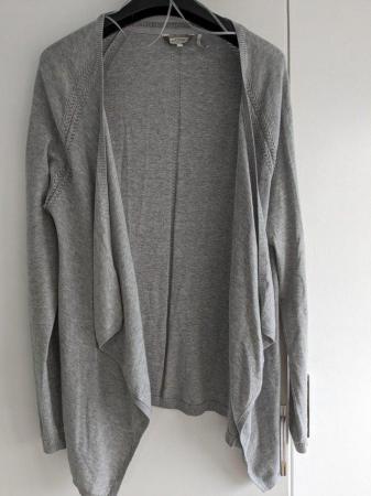 Image 2 of Fatface Grey Marl waterfall front style cardigan size 14
