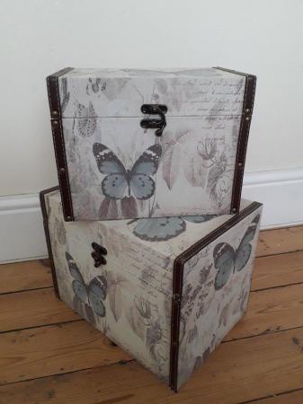 Image 1 of SET OF TWO STORAGE BOXES / TRUNKS