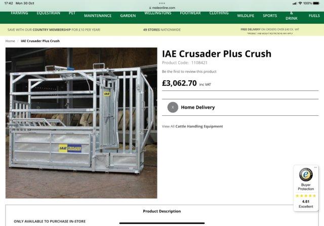 Image 2 of IAE Crusader Plus Cattle Crush.
