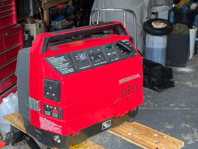 Preview of the first image of Honda 650 four stroke petrol portable generator.