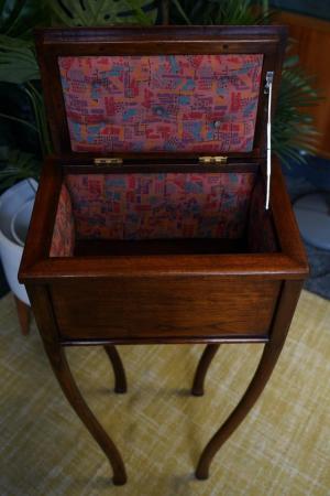 Image 5 of Early Victorian Mahogany Sewing Table / Box Side Table