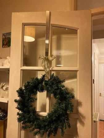 Image 1 of Artificial Christmas Wreath and Small Christmas Tree