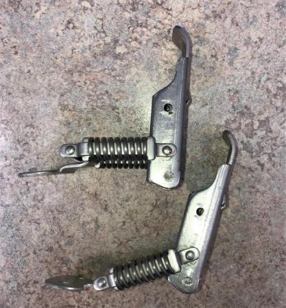 Image 1 of SPRING LOADED STEEL TOGGLE LATCHES AND CATCHES : 2 PAIRS