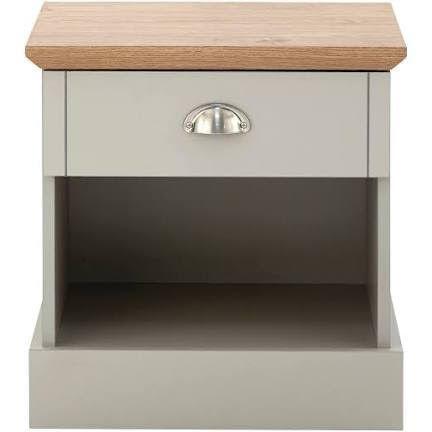 Preview of the first image of KENDAL 1 DRAWER BEDSIDE TABLE - GREY.