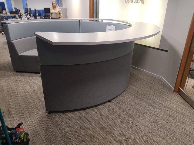 Preview of the first image of Connections Office Flock Modular Circular Meeting Booth Seat.