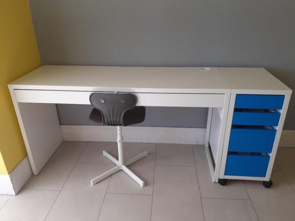 Image 1 of Ikea Office Furniture - Desk, Chair & Pedestal