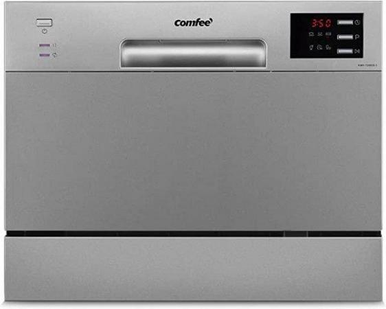 Image 1 of COMFEE FREE STANDING COMPACT DISHWASHER-6.5L-SILVER-NEW