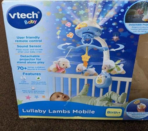 Image 3 of Vtech Lullaby Lambs Remote Control Cot Mobile