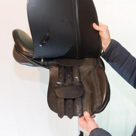 Image 2 of Childs 16" Leather Saddle Black Medium Wide Fitting