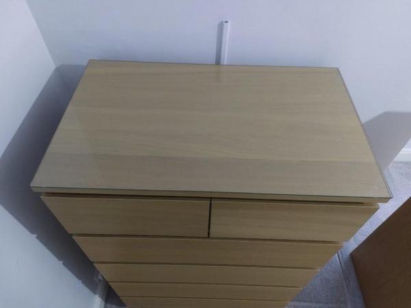 Image 3 of IKEA Malm Chest of 6 drawers, oak veneer