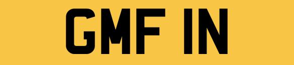 Preview of the first image of GMF1N Number Plate Private Personalised Registration.
