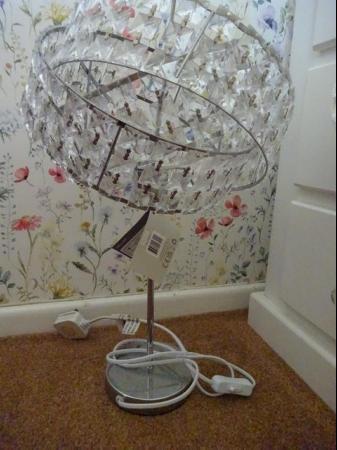 Image 1 of STUNNING CRYSTAL AND CHROME TABLE LAMP