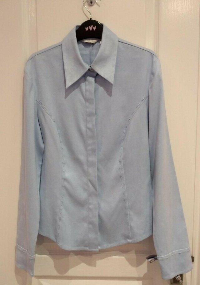 Preview of the first image of New Next Blouse Light Blue Size UK 10.