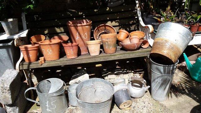Image 2 of Vintage Flower Pots & Galvanized Containers