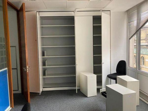 Image 18 of Lockable 4 door white office tall double cupboards/storage