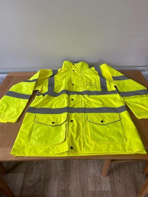 Preview of the first image of Fluorescent Work / Security Jacket Size Medium and Large.