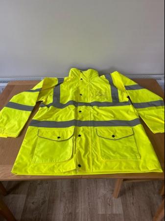 Image 1 of Fluorescent Work / Security Jacket Size Medium and Large