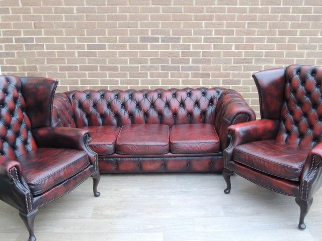Preview of the first image of Chesterfield Vintage 3 piece Suite (UK Delivery).
