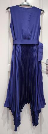 Image 13 of New Look Purple Occasion Satin Pleated Dress UK 12