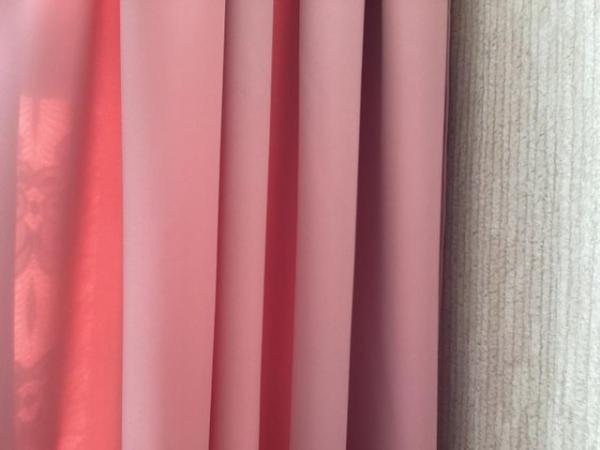 Image 1 of Pair curtains nice pink colour 72x66