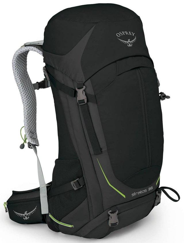 Preview of the first image of Osprey Stratos 36 Rucksack - Black - With Osprey Hydraulic r.