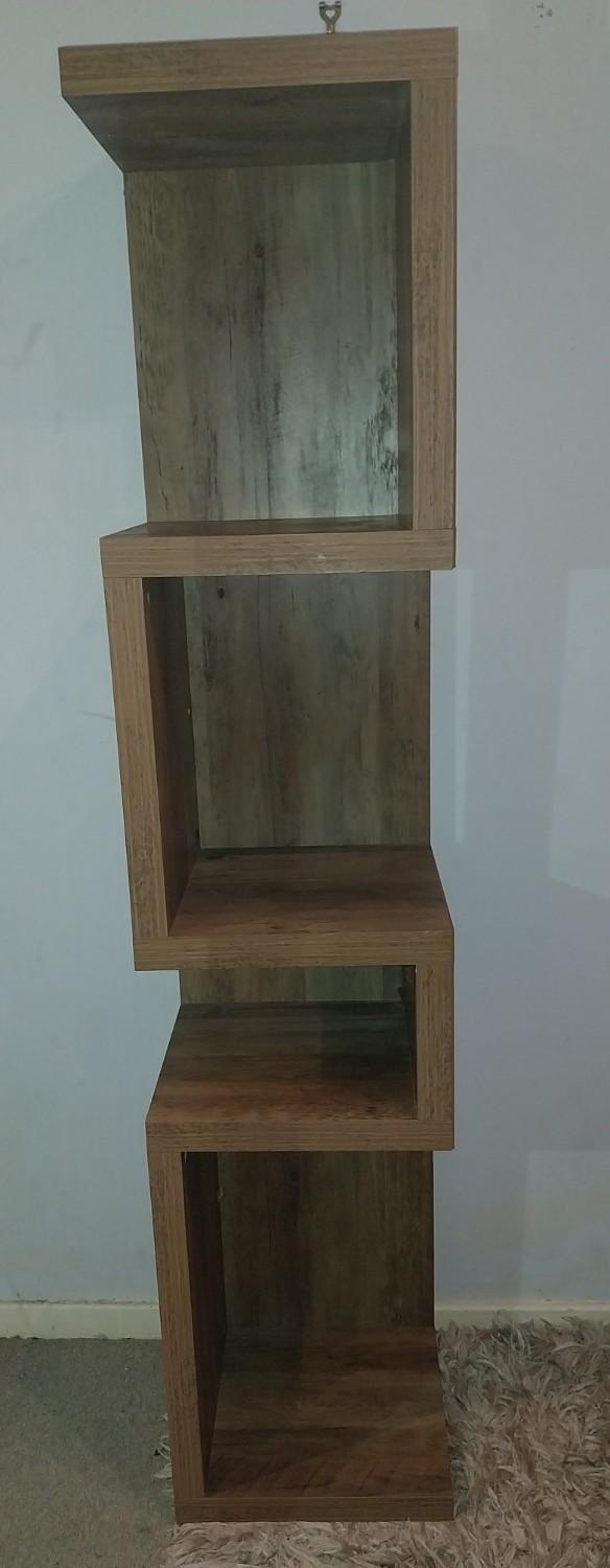 Preview of the first image of Balance 4 Shelving Unit – Walnut veneer.