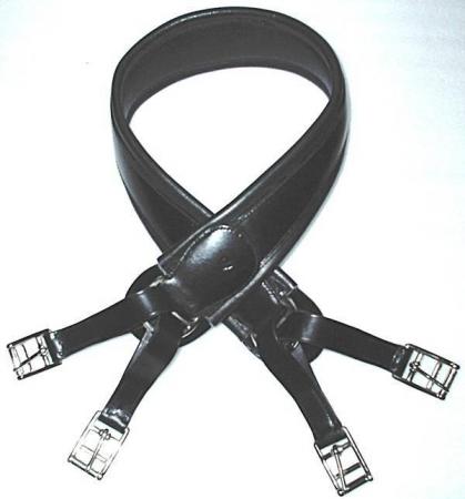 Image 1 of Humane Girth Black Leather 44 inch