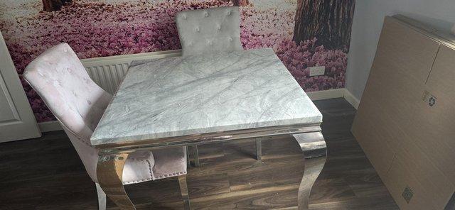 Image 3 of Marble dining table and chairs