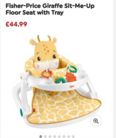 Image 2 of Fisher Price Giraffe baby floor seat with tray For sale £15